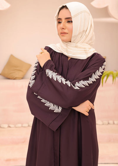 ASL-212 Natasha - Embroidered Abaya - Memsaab Online