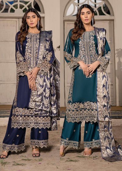 RGZ7104 - Rangz Linen Suit Organza Scarf - Memsaab Online