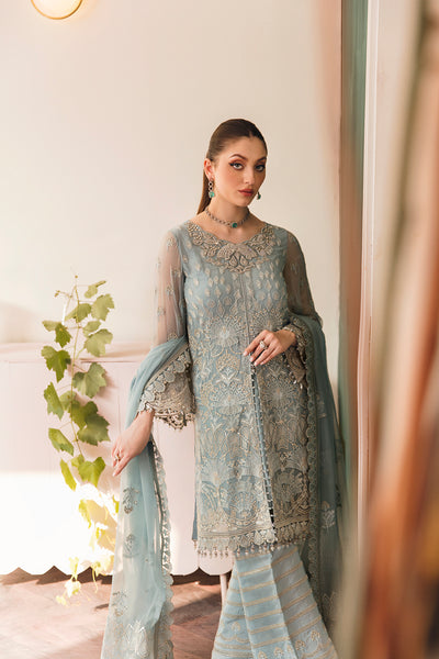 FLS03- Serene Cerulean Readymade Flossie Suit - Memsaab Online