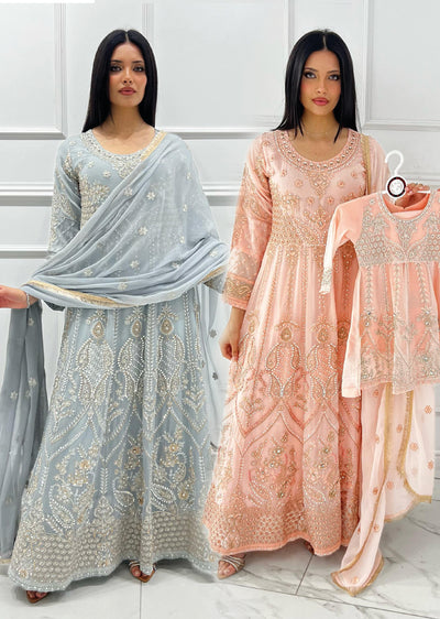 Shaz1835 - Readymade - Chiffon - Mummy n Me Outfit - Memsaab Online