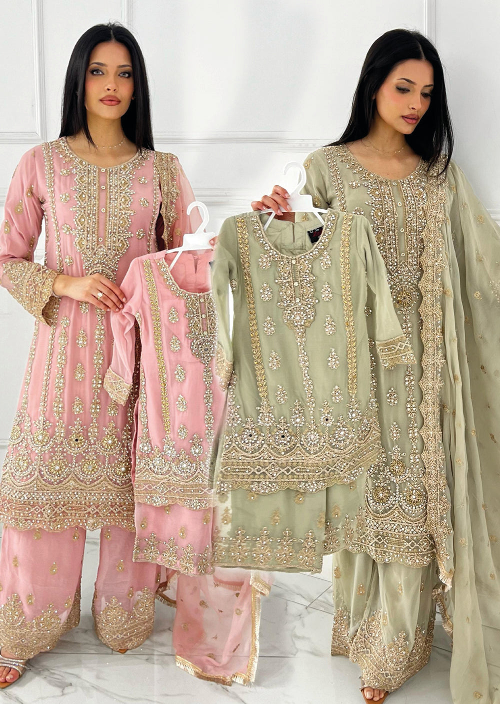 Shaz1801 - Readymade - Chiffon - Mummy n Me Outfit - Memsaab Online