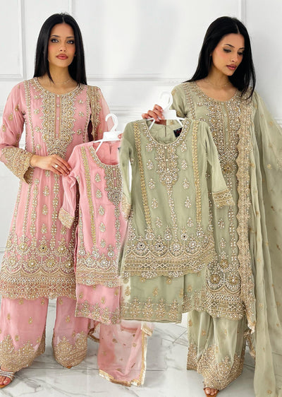 Shaz1801 - Readymade - Chiffon - Mummy n Me Outfit - Memsaab Online