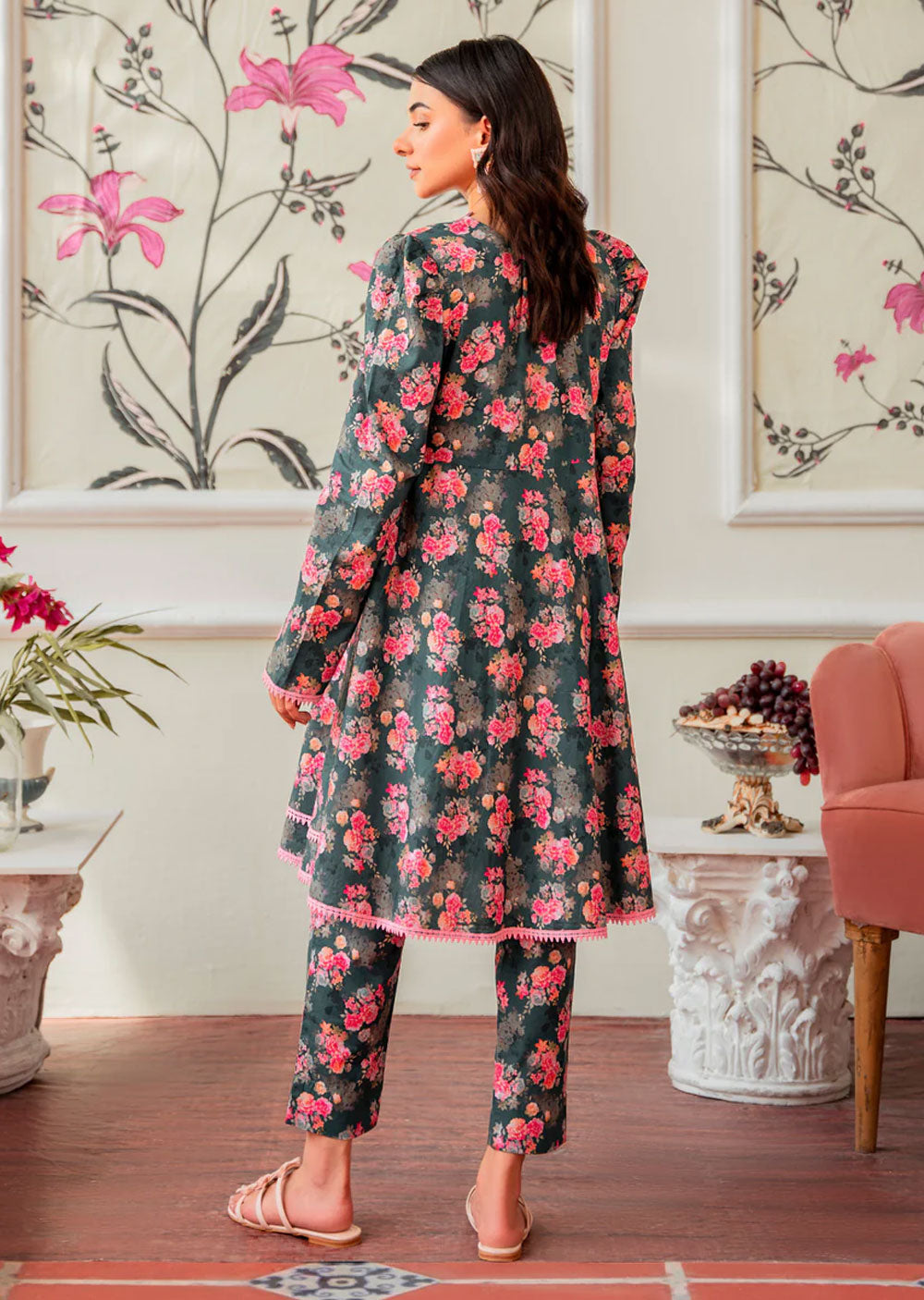 Summer Chic Readymade 2 Piece Cotton Lawn Suit - Memsaab Online