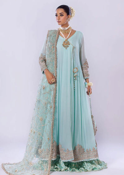 P-256 - Turquoise - Readymade - Basics by Khuda Baksh Creations 2024 - Memsaab Online