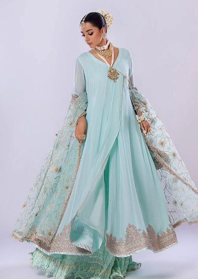 P-256 - Turquoise - Readymade - Basics by Khuda Baksh Creations 2024 - Memsaab Online