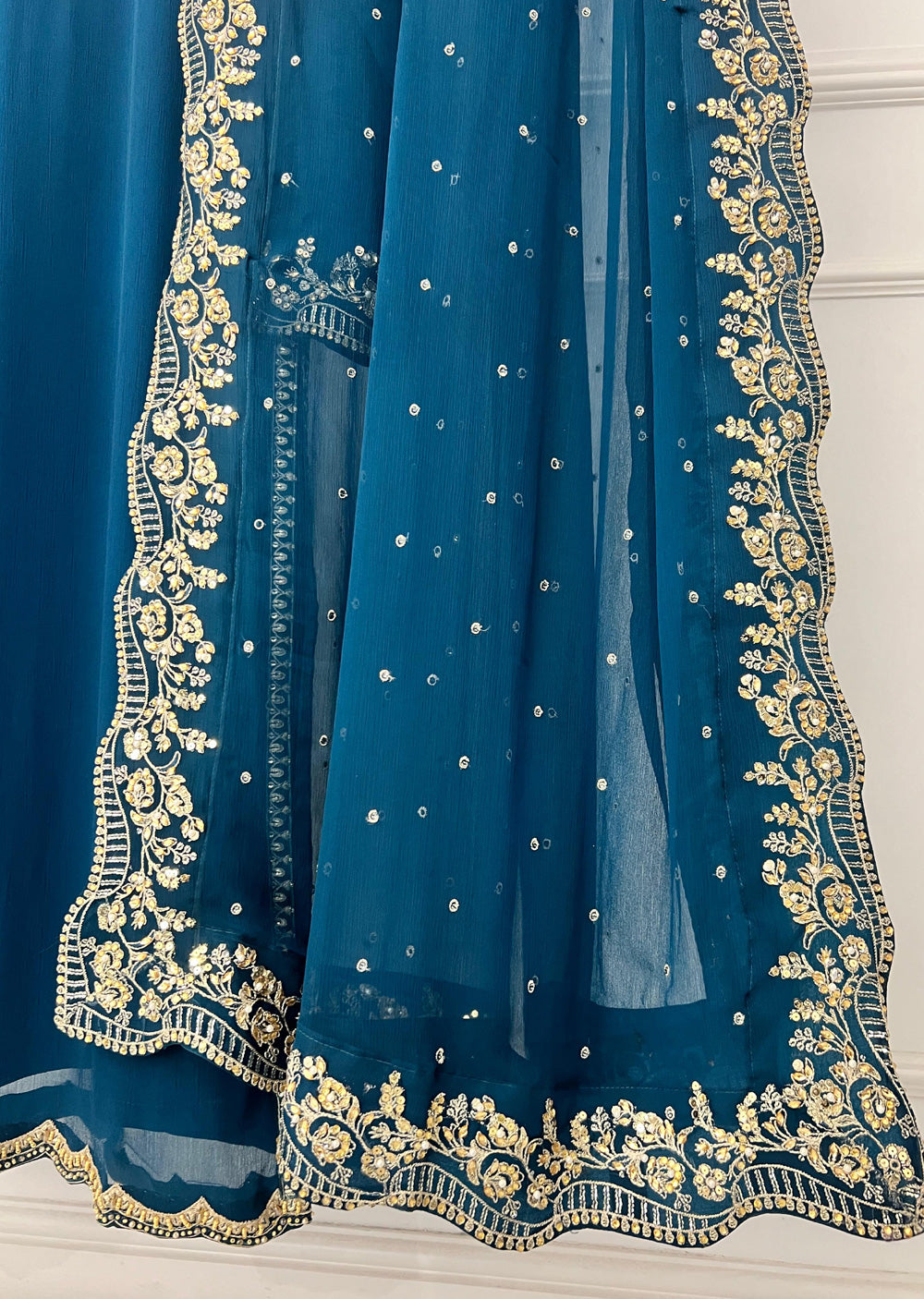 SRB1303 - Wafa - Teal - Sehrish.B Designer - Memsaab Online