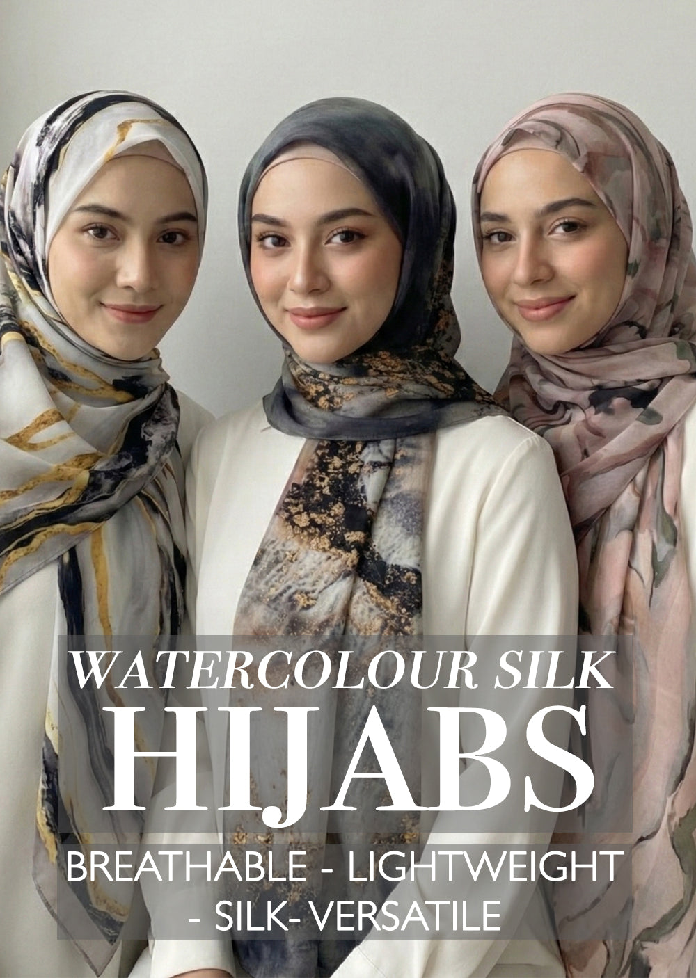 MEM-01 Stone Watercolour Modal Hijabs