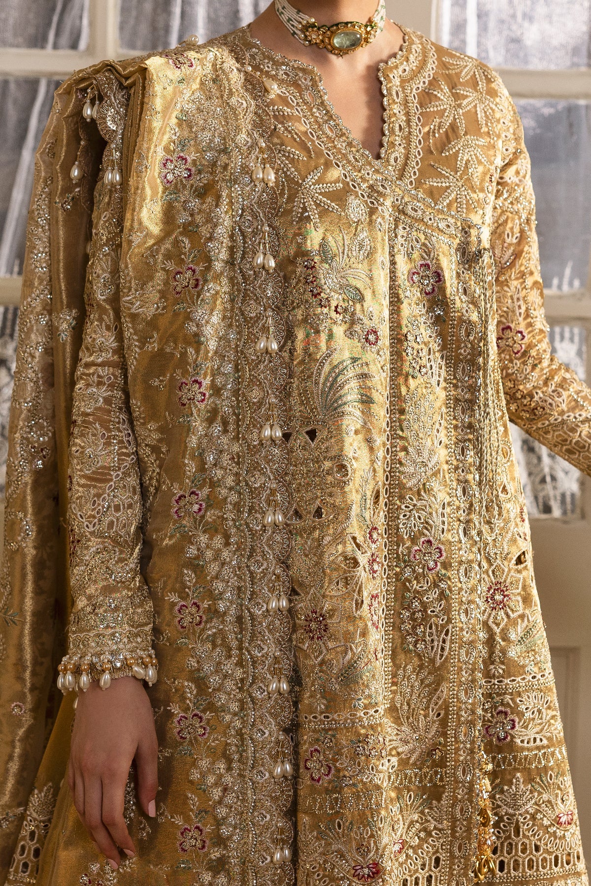 AWE-25-VL-03 Unstitched Goldveil-DASTAN GOI'2025 - Memsaab Online