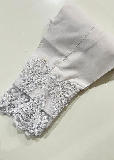 DXT504 White Cotton Trousers - Memsaab Online