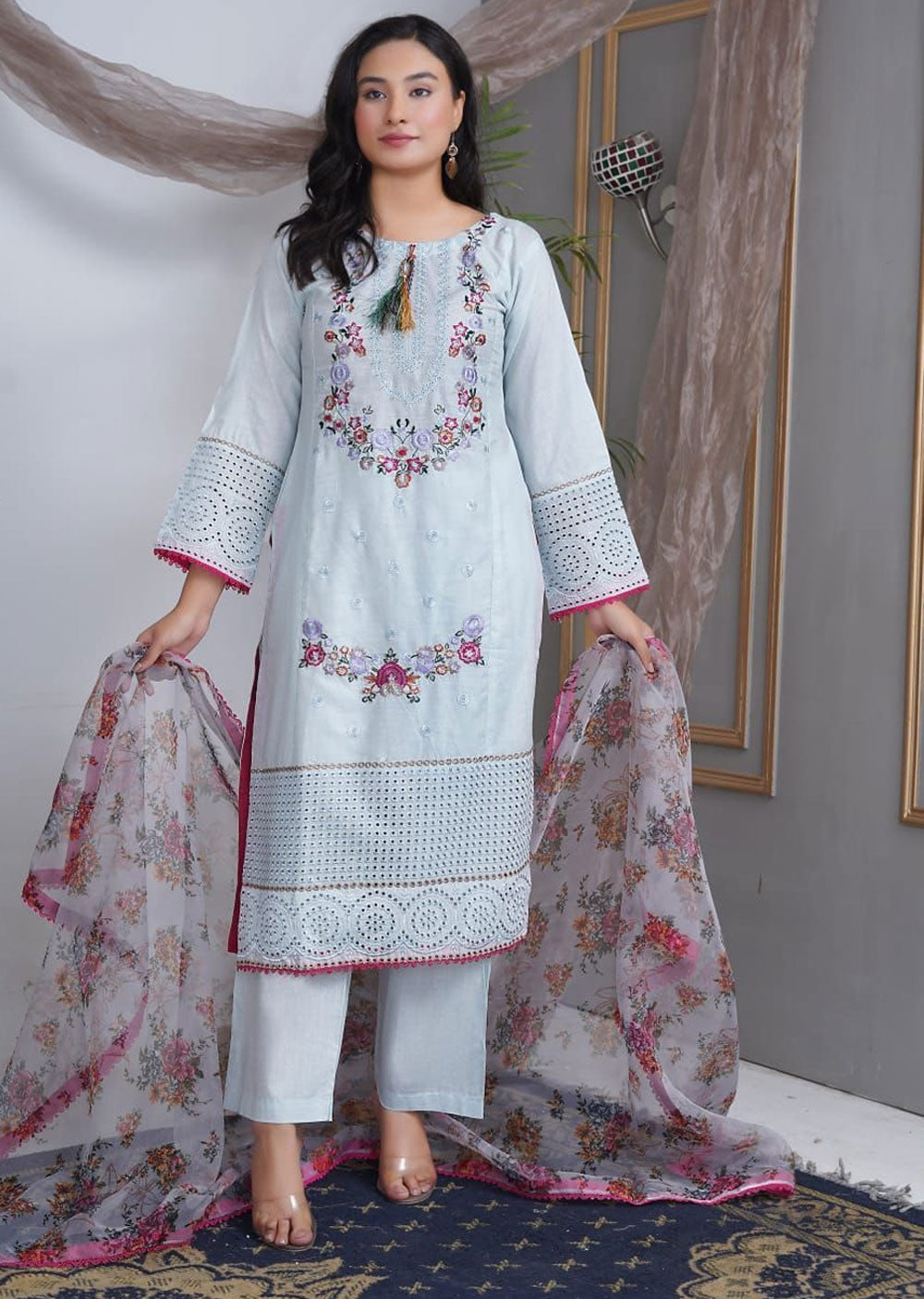 ASK802-C Readymade Cotton Suit - Memsaab Online