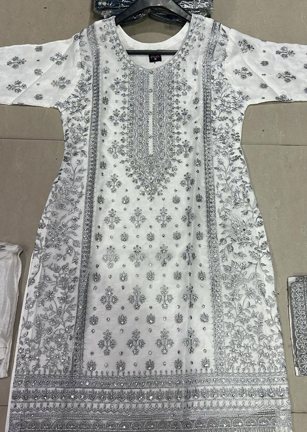 BP1206 - White - Readymade Posh Suit 2024 - Memsaab Online