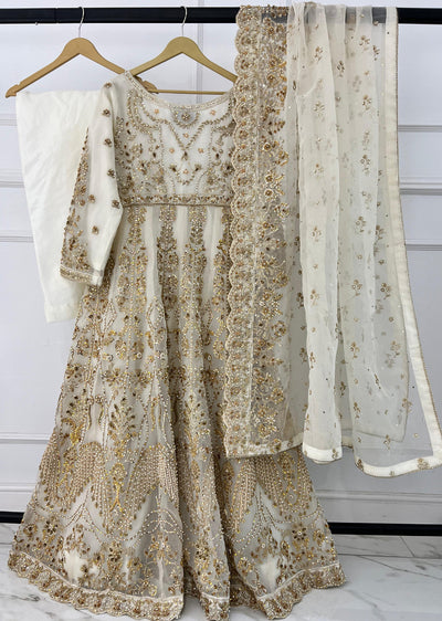 SRB1309 - Agarwali - White Sehrish.B Designer Suit - Memsaab Online