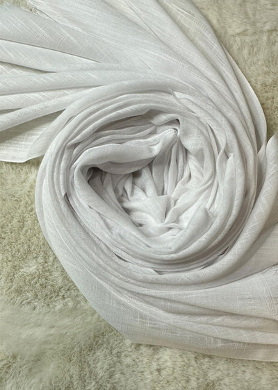 BB-801 White Original Cotton High Quality Hijab - Memsaab Online