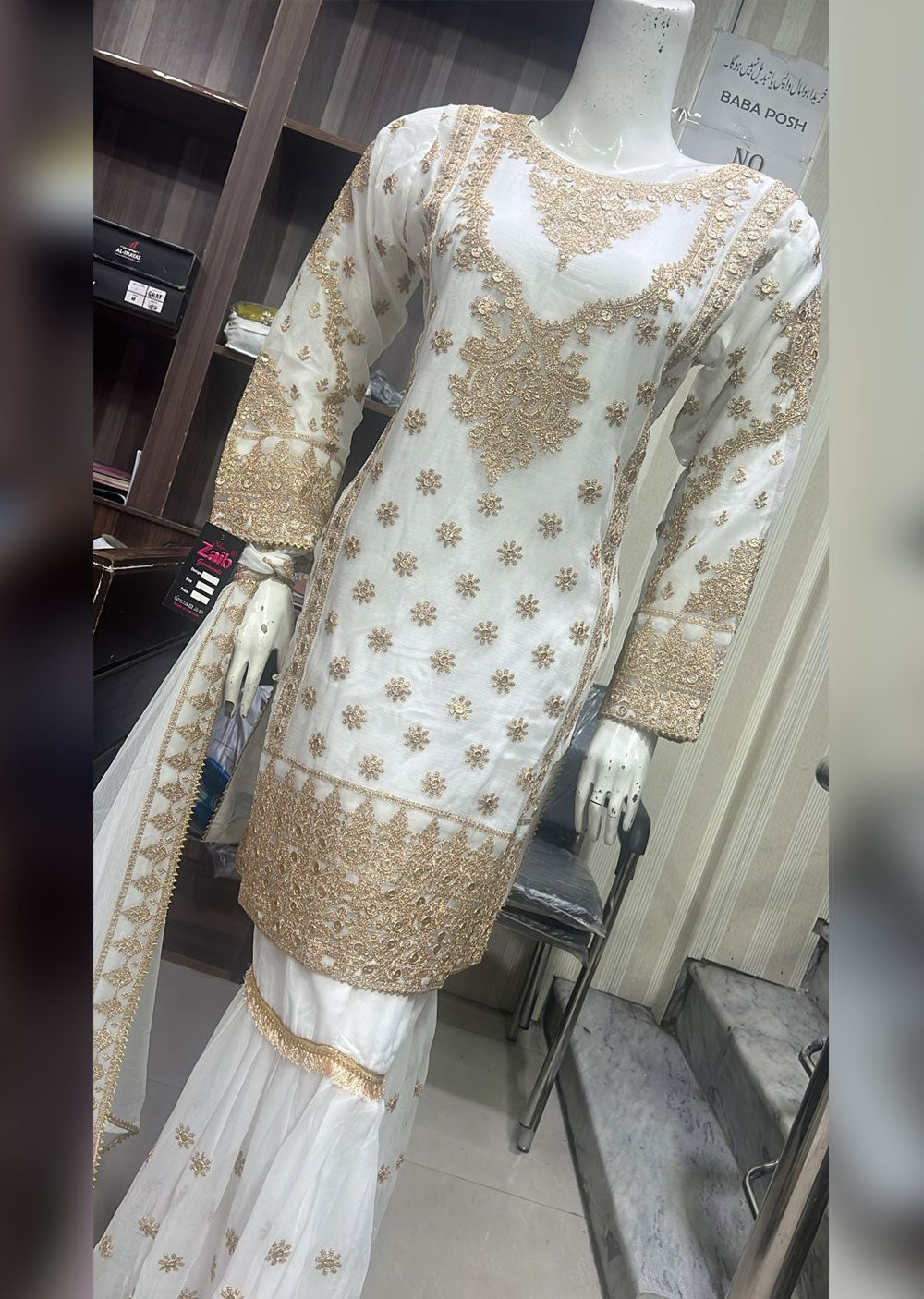 BPH-03 - White - Readymade Posh Suit 2024 - Memsaab Online