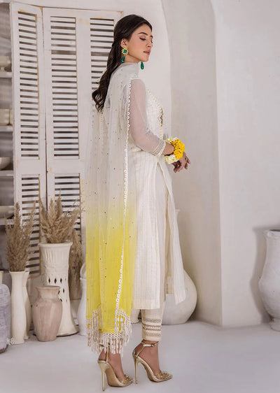 F-141- Offwhite - Readymade - Basics by Khuda Baksh Creations 2024 - Memsaab Online