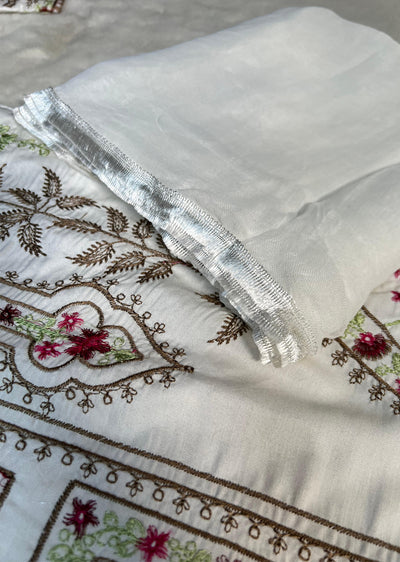 HK272 Zulm - White Linen Oufit - Memsaab Online