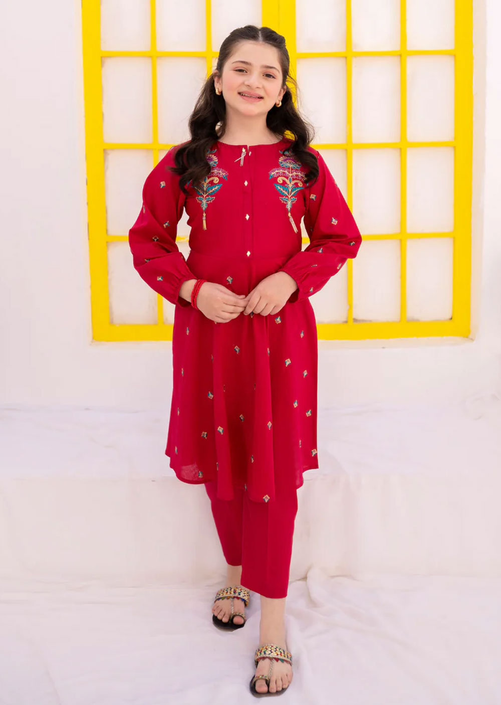 Yalonda - Readymade Kids Suit by Garnet 2022 - Memsaab Online