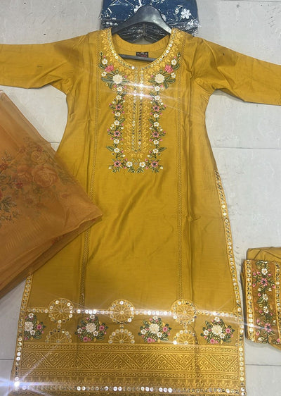 BPH-08 - Yellow - Readymade Posh Suit 2024 - Memsaab Online