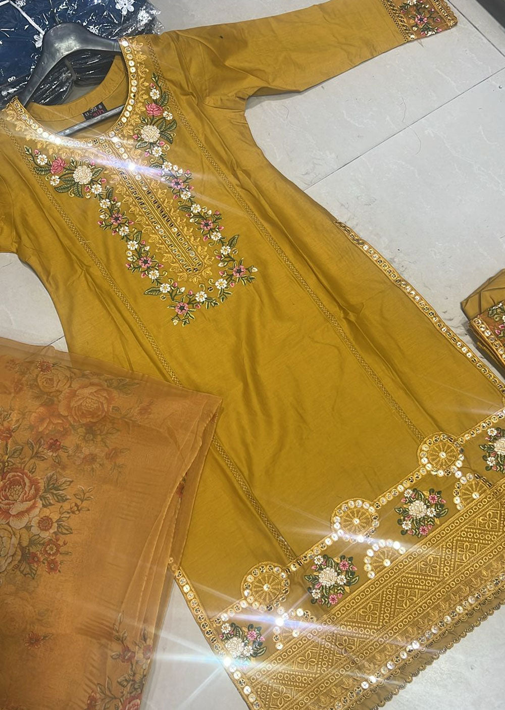 BPH-08 - Yellow - Readymade Posh Suit 2024 - Memsaab Online