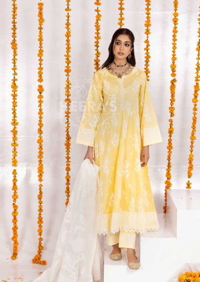 HSS-04 - Readymade - Yellow Heeras Suit - Memsaab Online