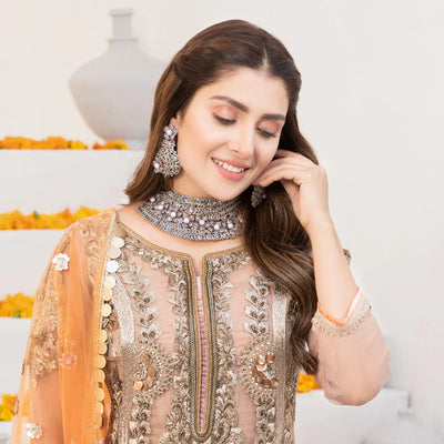Z-225 -gold Readymade - Khuda Ameer Creations 2024 - Memsaab Online