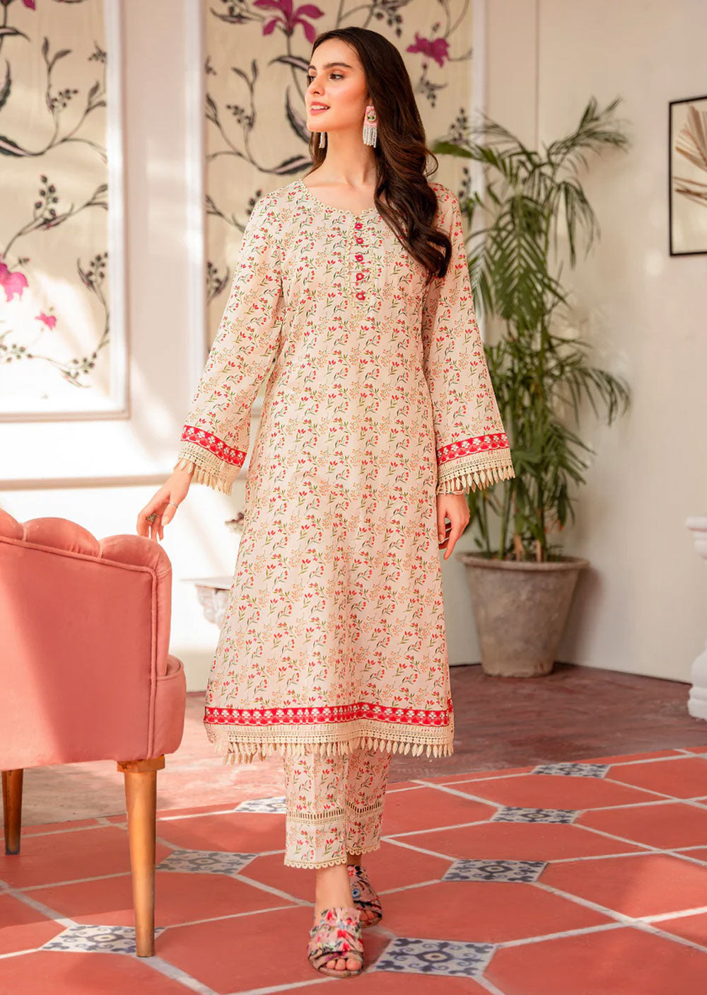 Zarpash Readymade 2 Piece Cotton Lawn Suit - Memsaab Online