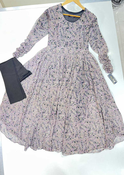 HK157 Readymade Georgette 2 Piece Dress - Memsaab Online