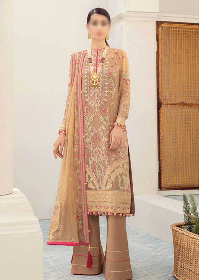 DP03 - Falak - Unstitched - Gulaal Premium Embroidered Chiffon Collection 2021 - Memsaab Online