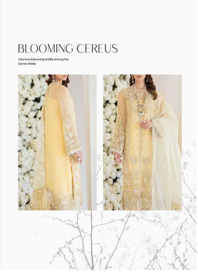 SR-1060 - Blooming Cereus - Readymade - Fluer Collection by Imrozia 2022 - Memsaab Online