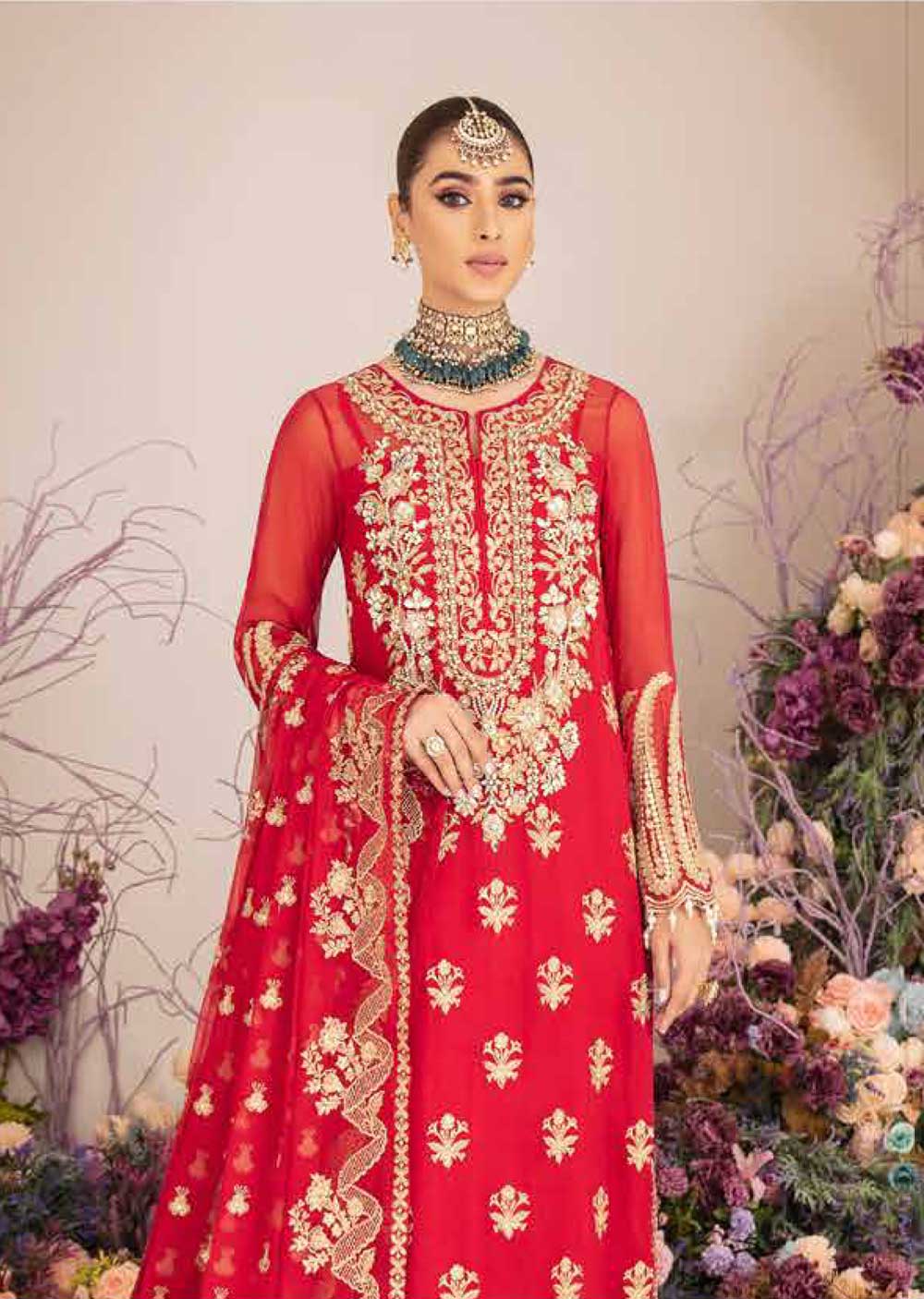 SR-1069 - Camellia - Readymade - Fluer Collection by Imrozia 2022 - Memsaab Online