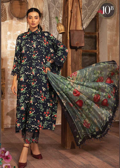 MB-110-B - Unstitched - M.Prints Winter Collection by Maria B 2021 - Memsaab Online
