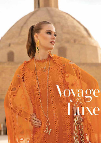 MLCB-10-A - Unstitched - Maria.B Voyage A Luxe Lawn Collection 2023 - Memsaab Online