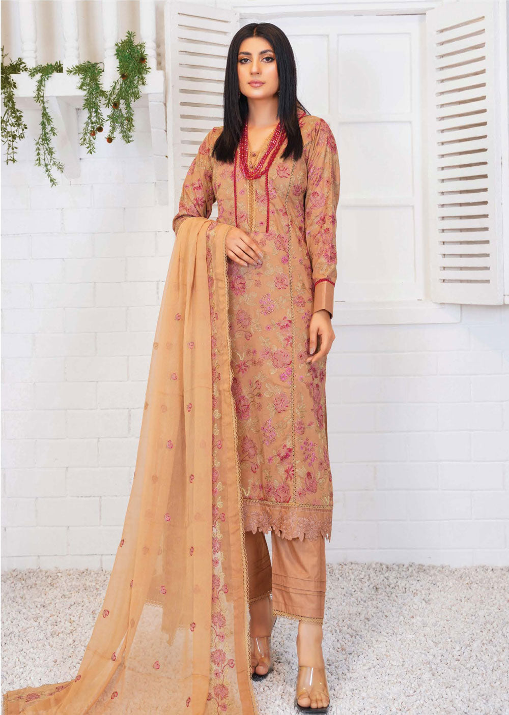 TEV-10 - Unstitched - Threads & Weaves Lawn Collection 2023 - Memsaab Online