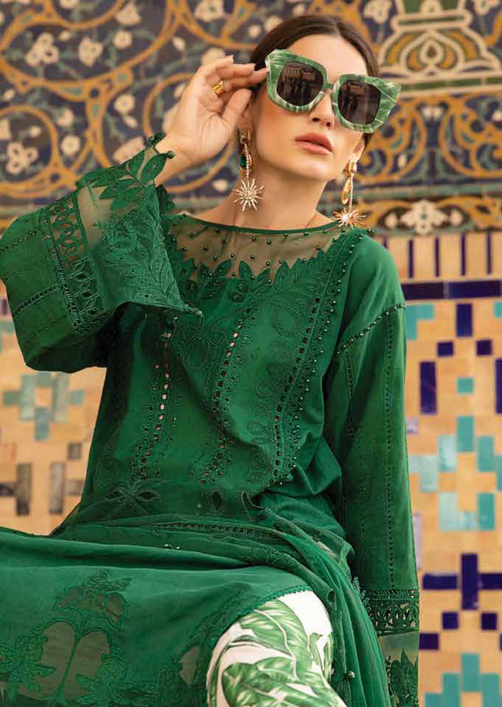 MLCB-10-B - Unstitched - Maria.B Voyage A Luxe Lawn Collection 2023 - Memsaab Online