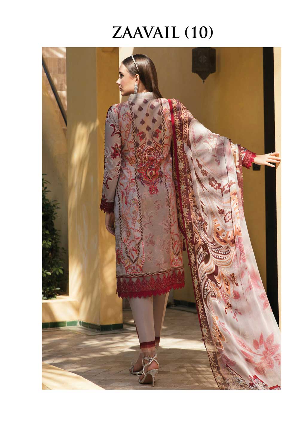 GML-10-R - Zaavail - Readymade - Gulaal Lawn Collection 2023 - Memsaab Online