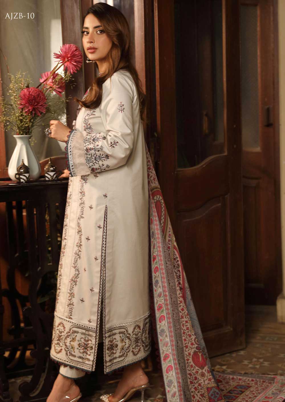 AJZB-10 - Unstitched - Zarq Barq Collection by Asim Jofa 2023 - Memsaab Online