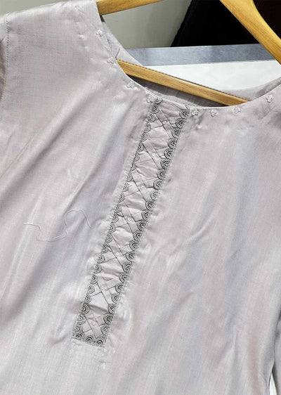 RMD11 Grey Readymade 2 Piece Linen Suit - Memsaab Online