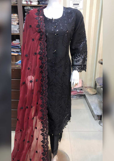 TZ-03-B Readymade Chiffon Suit - Memsaab Online