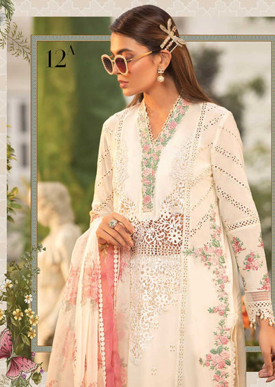 MAB-12-A - Unstitched - Maria.B Luxe Lawn Main Teri Aan Collection 2022 - Memsaab Online