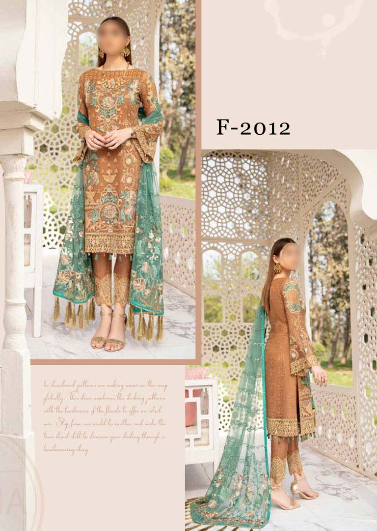 F-2012R - Readymade - Ramsha Luxury Chiffon Collection Vol 20 - Memsaab Online