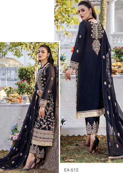 EAA-512 - Unstitched - Eshaisha Festive Lawn Embroidered Collection 2023 - Memsaab Online