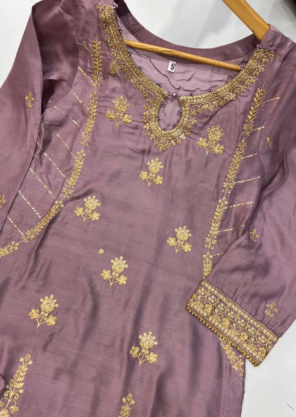 KLD132 Pink Readymade Linen Suit - Memsaab Online