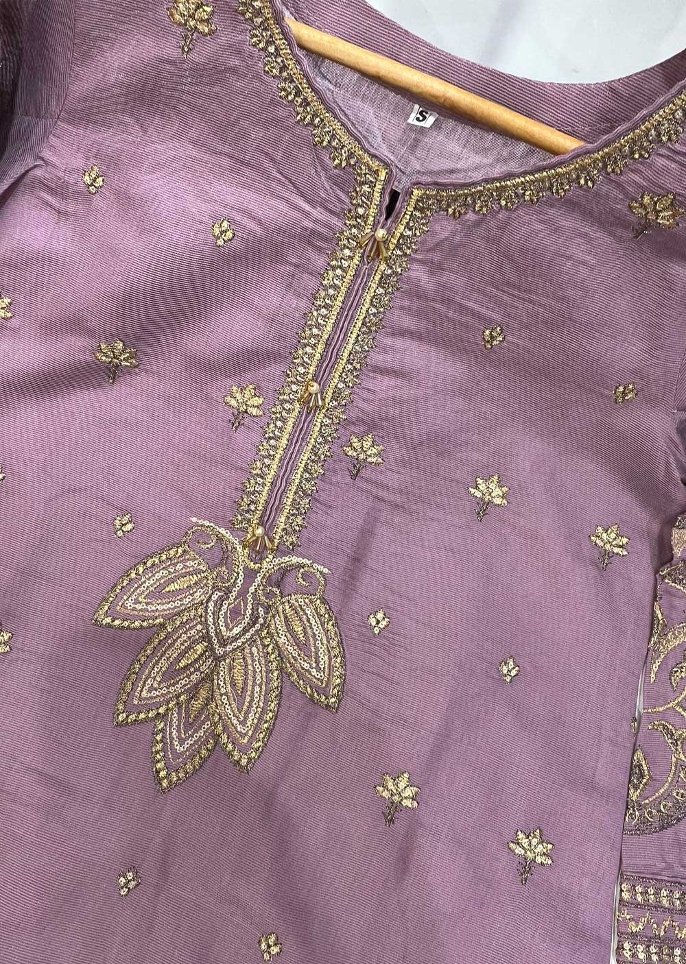 KLD134 Lilac Readymade Linen Suit - Memsaab Online