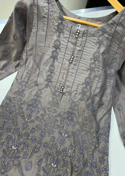 KLD137 Grey Readymade Linen Suit - Memsaab Online