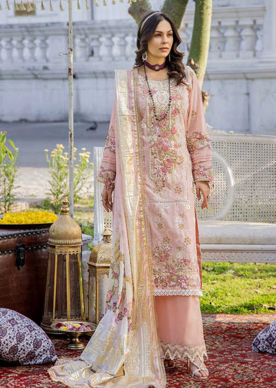 EAA-513 - Unstitched - Eshaisha Festive Lawn Embroidered Collection 2023 - Memsaab Online