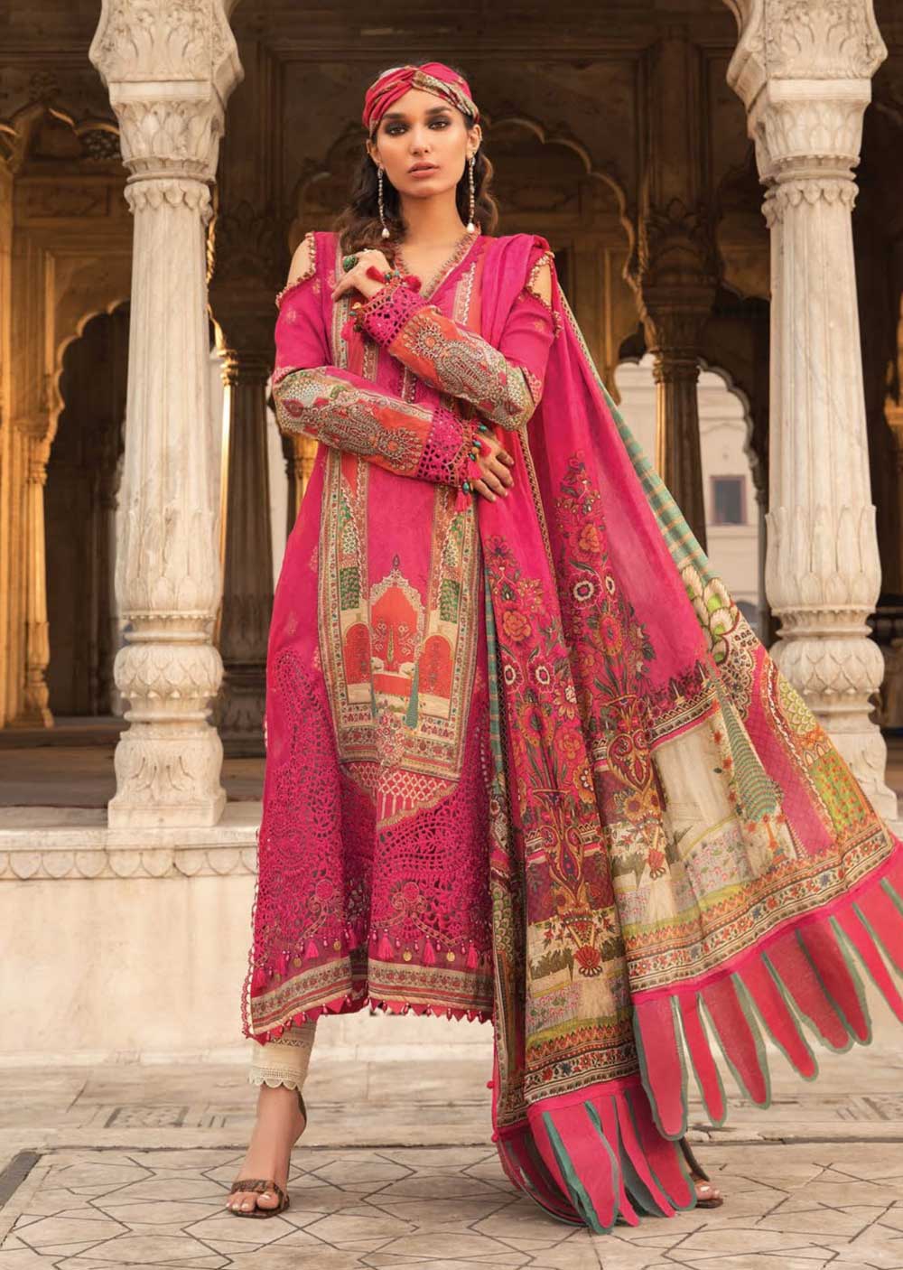 MAB-13-B - Unstitched - Maria.B Luxe Lawn Main Teri Aan Collection 2022 - Memsaab Online