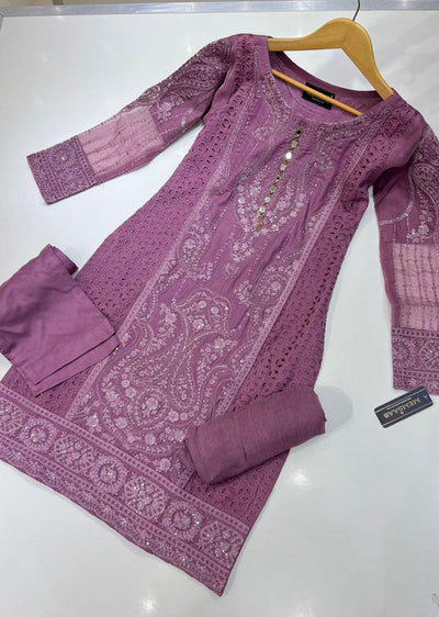 HK146 Dhalia Pink Readymade Linen Suit - Memsaab Online