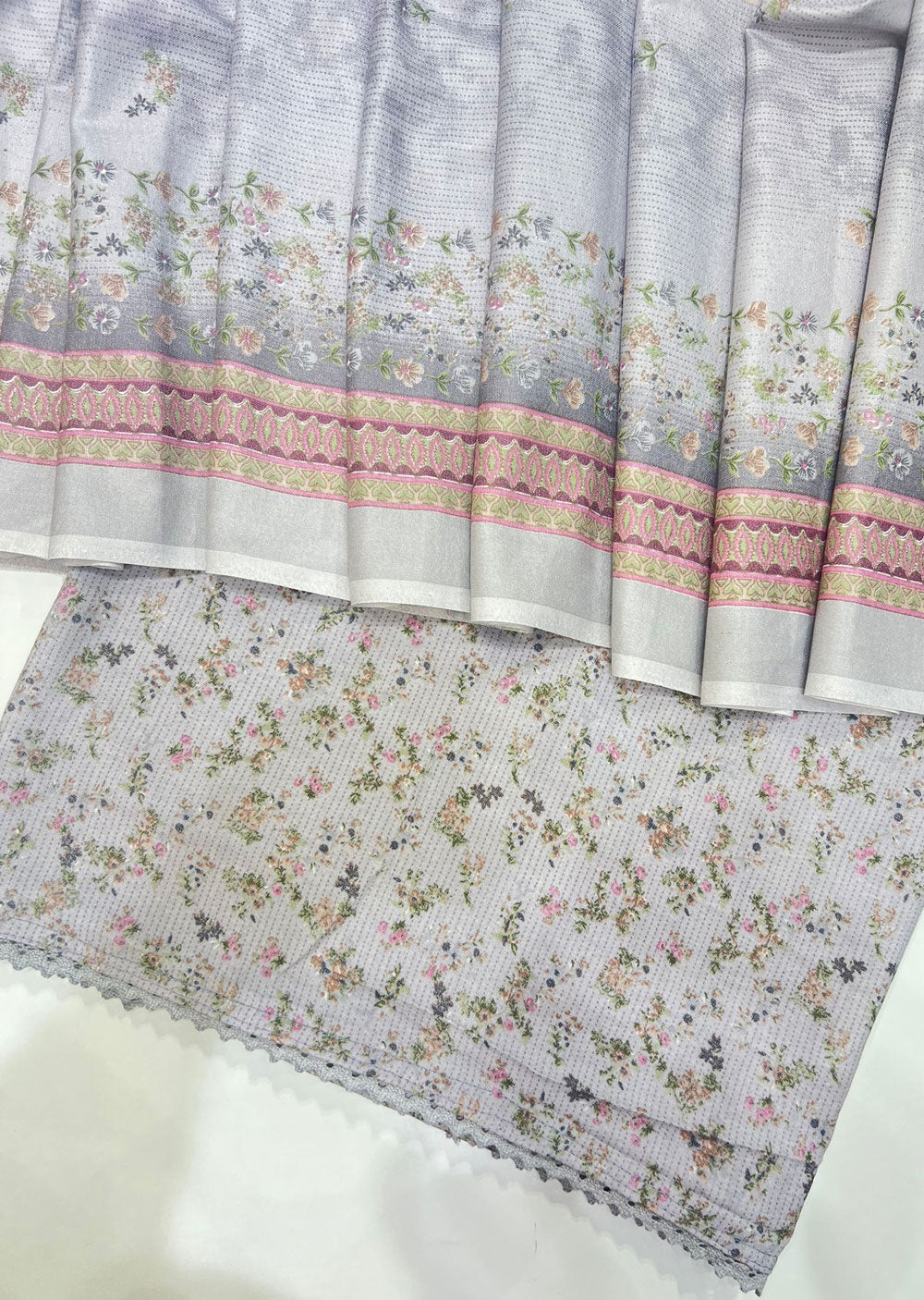 OP6728 Lilac Unstitched Winter Linen Suit - Memsaab Online