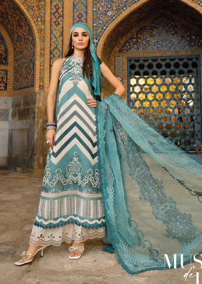 MLCB-14-B - Unstitched - Maria.B Voyage A Luxe Lawn Collection 2023 - Memsaab Online