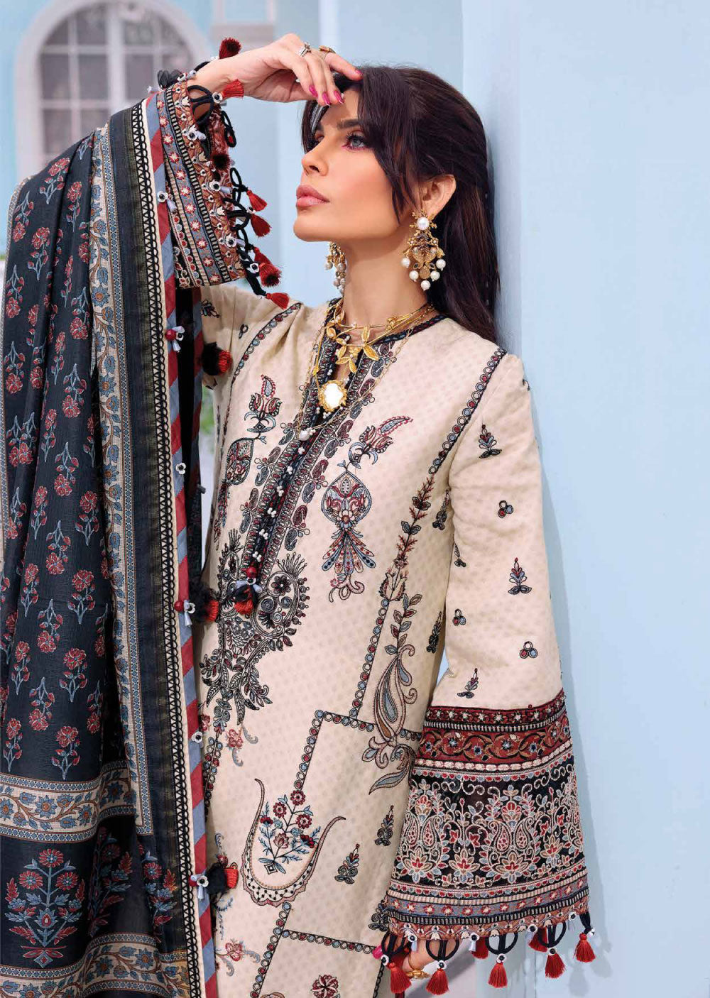 AL22-14 - Unstitched - Afsana Luxury Lawn Collection by Anaya Chaudhry - Memsaab Online